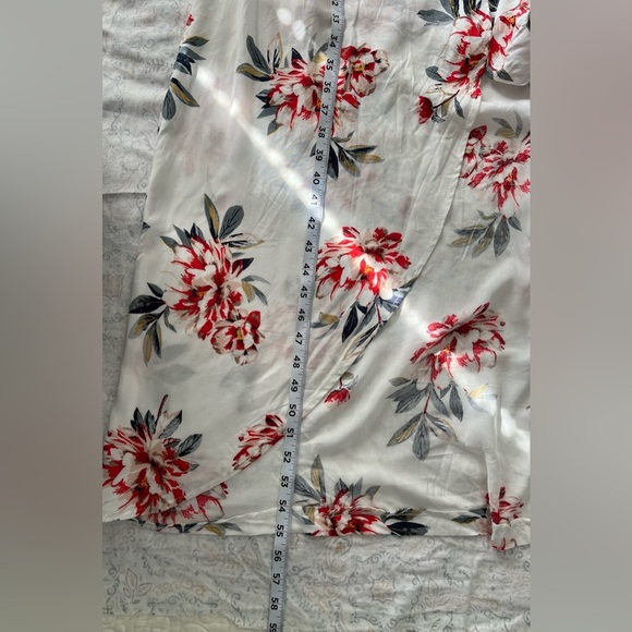 Red and White Ruched Asymmetrical Sundress,jumpsuit - Picture 9 of 14